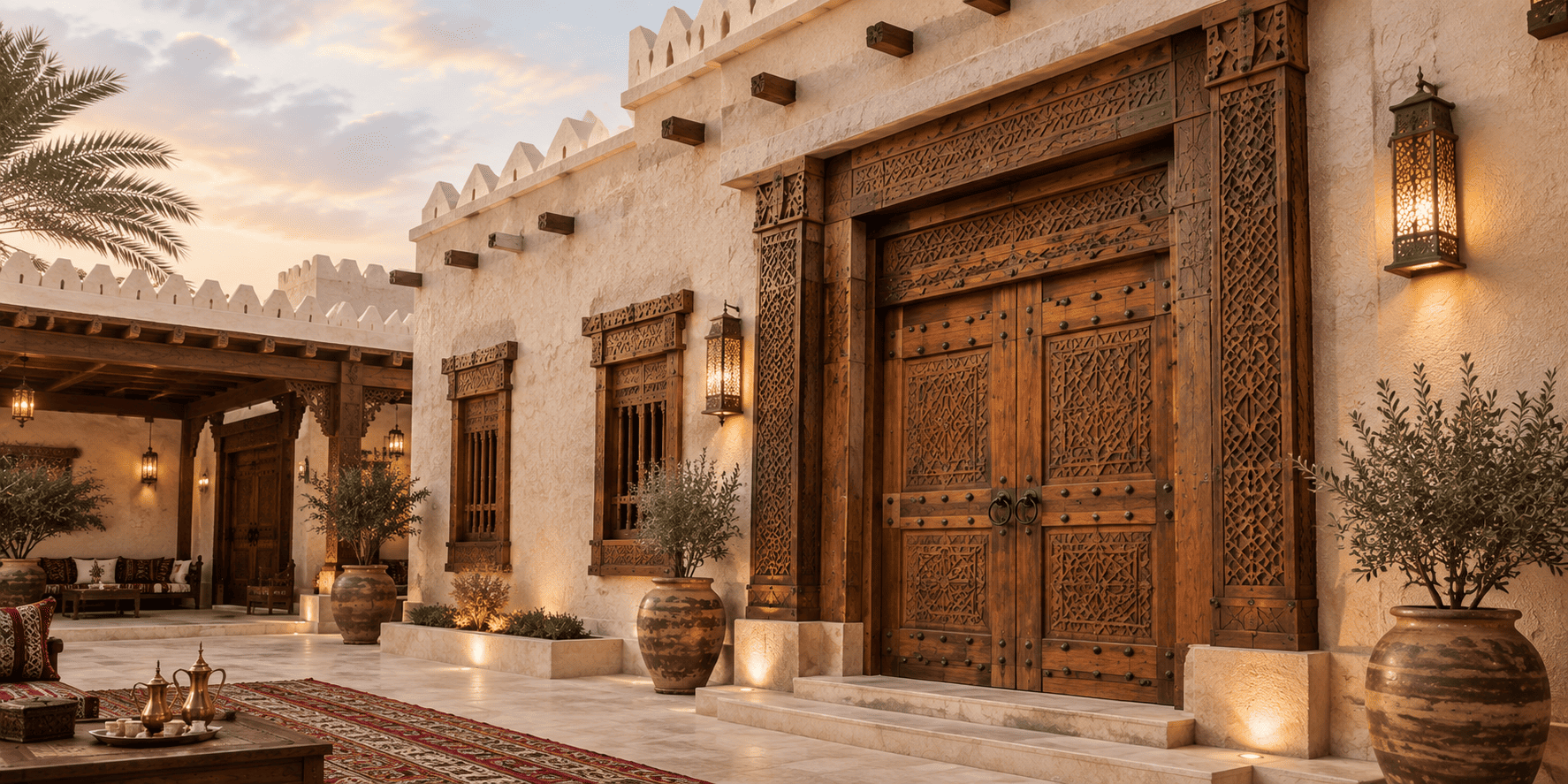 توريد المنتجات الخشبية النجدية للمشاريع التراثية - مصنع قناديل للأثاث